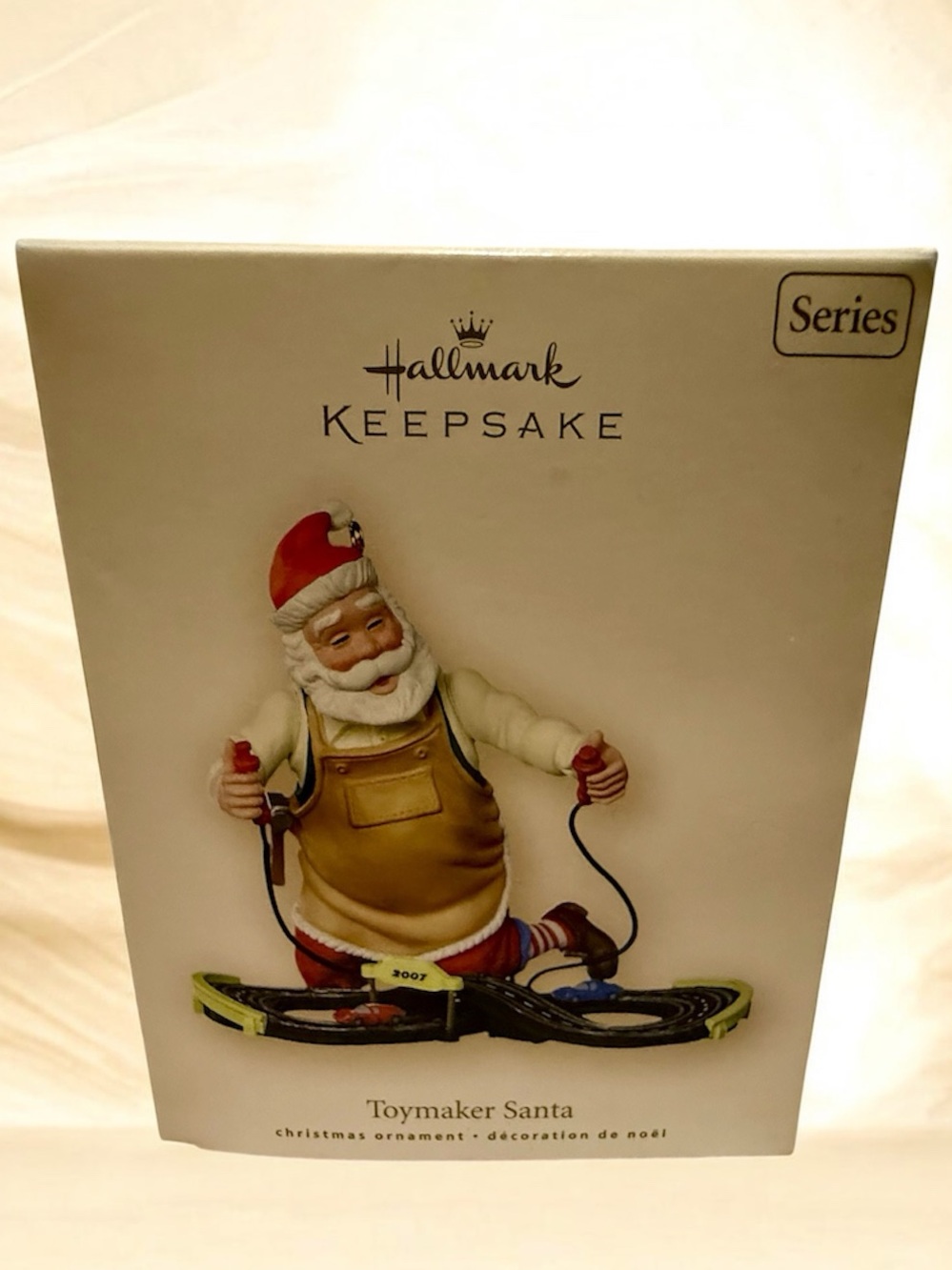 Hallmark Keepsake Christmas Ornament Toymaker Santa #8 Toy Car Race 2007 New
